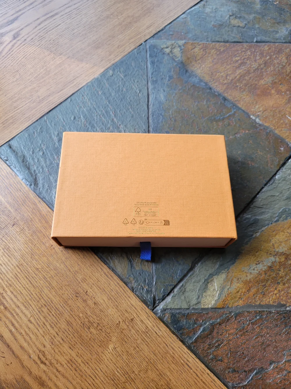 LOUIS VUITTON LV Gift Box Drawer Box Authentic With Blue Ribbon